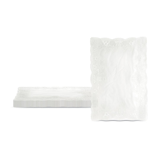 Fun® Paper Rectangular White Doilies 10x14.5in [250pcs x 1pkt]