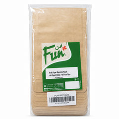 Fun Kraft Paper Stand-Up Pouch with Zipper and Window 10 × 15 + 3cm [50pcs x 1bag]