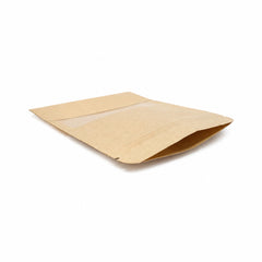 Fun Kraft Paper Stand-Up Pouch with Zipper and Window 10 × 15 + 3cm [50pcs x 1bag]