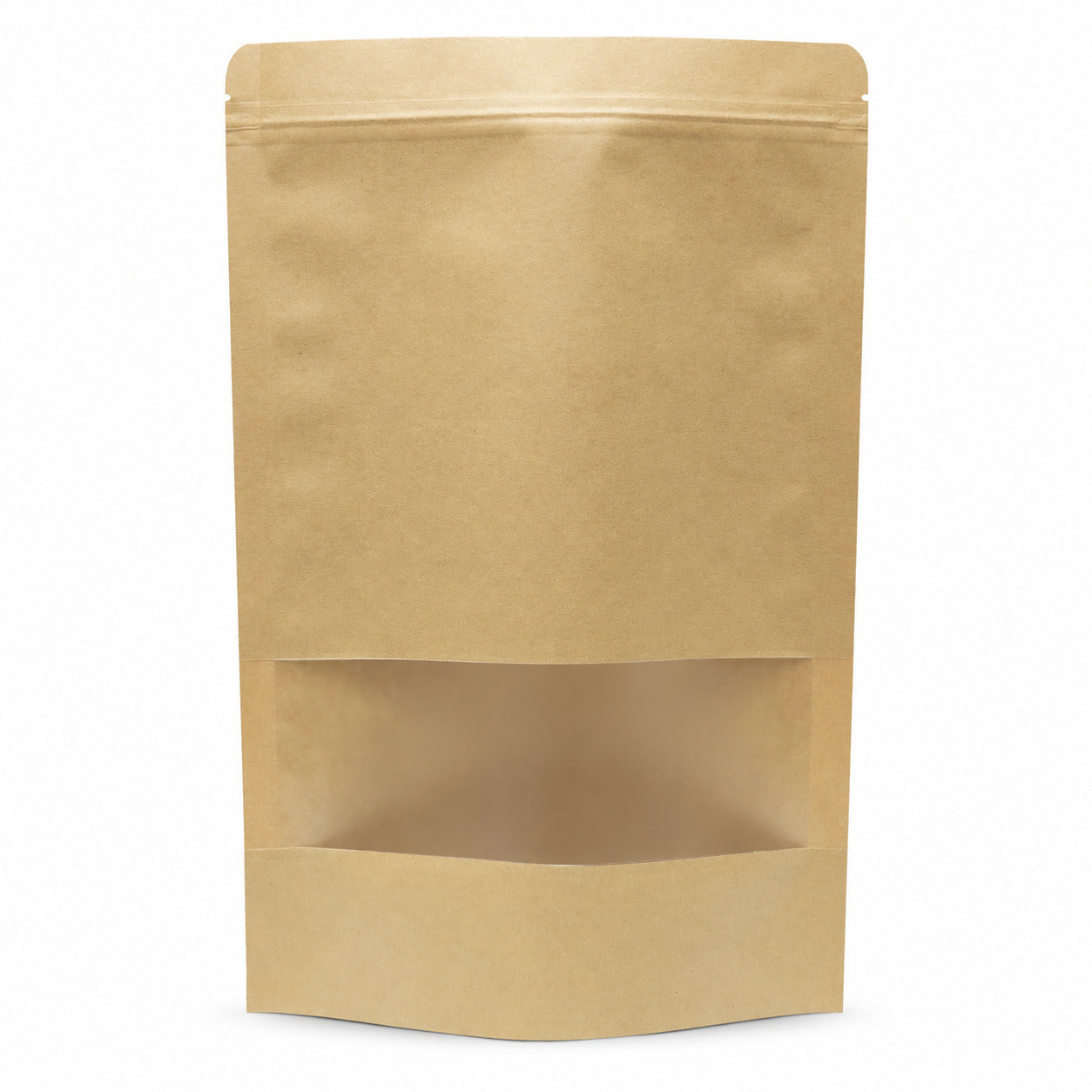 Fun Kraft Paper Stand-Up Pouch with Zipper and Window 20 × 30 + 5cm [50pcs × 1bag]