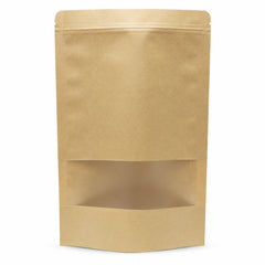 Fun Kraft Paper Stand-Up Pouch with Zipper and Window 20 × 30 + 5cm [50pcs × 1bag]