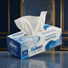 Bcleen 2-Ply White Facial Tissue 19x21cm x 140 Sheets [1pkt]