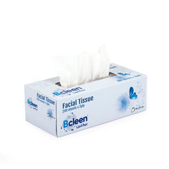 Bcleen 2-Ply White Facial Tissue 19x21cm [200 Sheets x 1pkt]