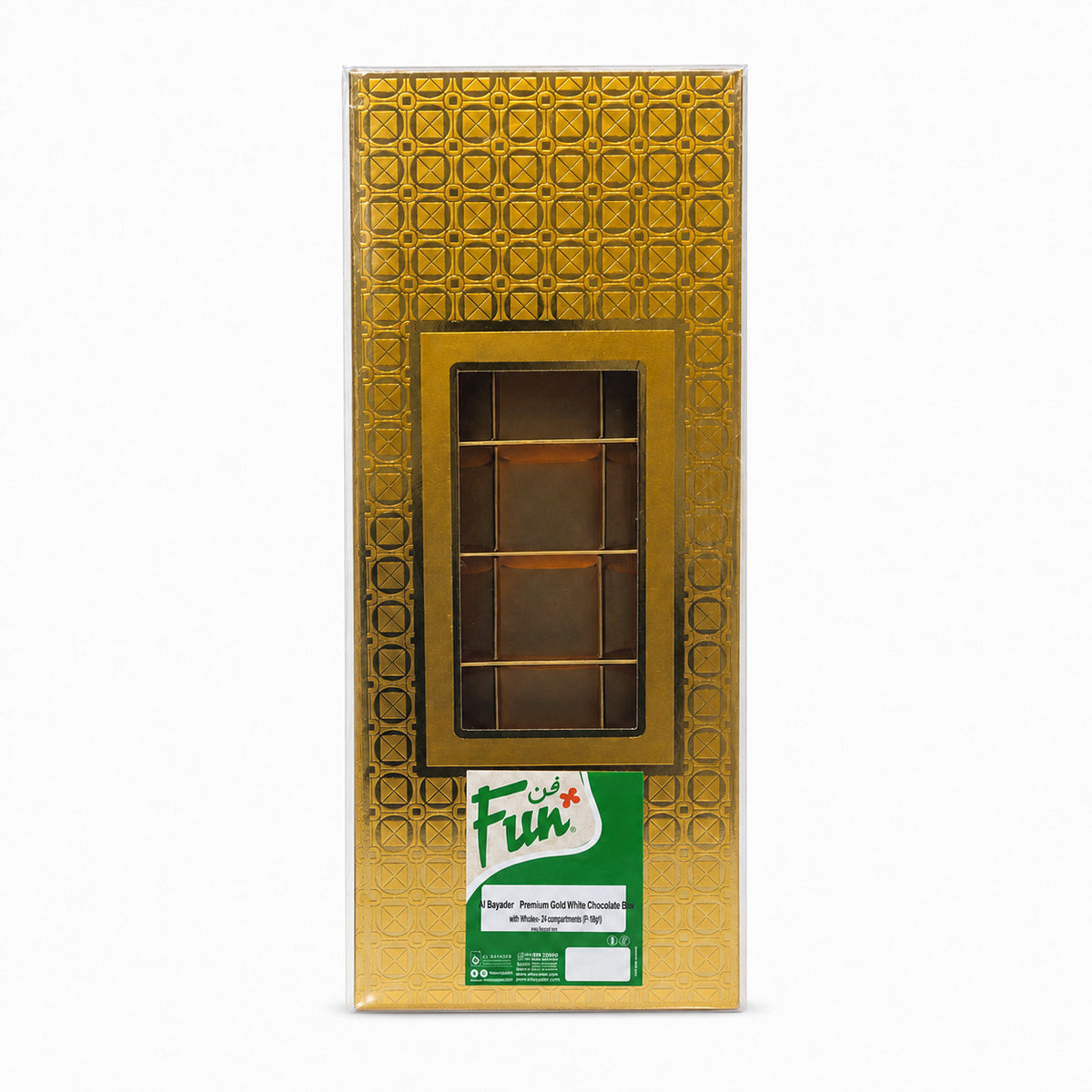 Fun Premium Gold Chocolate Box 24 compartments with Window [1pc]