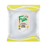 Fun® Paper Basic White Plate 9in [50pcs x 1pkt]