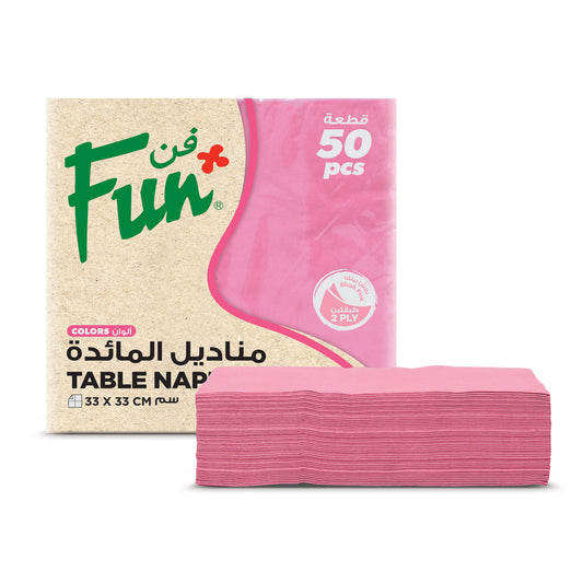 Fun® 2-Ply Table Napkins Blush Pink 33x33cm [50pcs x 1pkt]