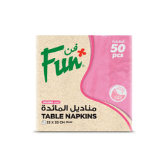 Fun 2-Ply Blush Pink Table Napkins 33x33cm [50pcs x 1pkt]