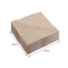 Fun 2-ply Unbleached Eco-Napkins 33x33cm [50pcs x 1pkt]