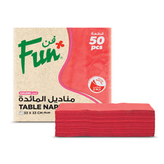 Fun 2-Ply Rubby Red Table Napkins 33x33cm [50pcs x 1pkt]