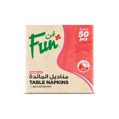 Fun 2-Ply Rubby Red Table Napkins 33x33cm [50pcs x 1pkt]
