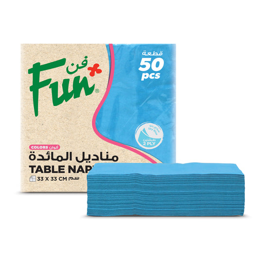 Fun® 2-Ply Table Napkins Sky Blue 33x33cm [50pcs x 1pkt]