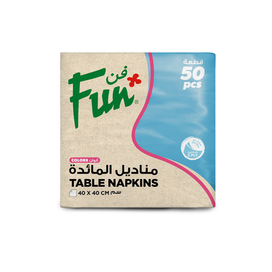 Fun® 2-Ply Table Napkins Sky Blue 40x40cm [50pcs x 1pkt]