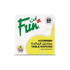 Fun 2-Ply White Table Napkins[25 - 33 - 40cm]