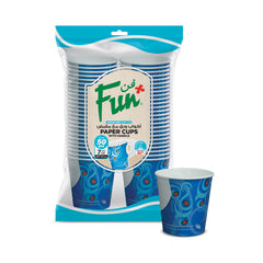 Fun® Paper Printed Cups 7oz with Handle [50pcs x 1pkt]