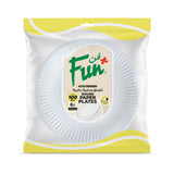 Fun® Paper Basic White Plate 9in [100pcs x 1pkt]