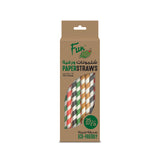 Fun® Paper Straight Assorted Colors Straw 6x197mm [25pcs x 1pkt]