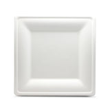 Fun® Biodegradable Moulded-Fibre White Square Plate 10x10in [10pcs x 1pkt]