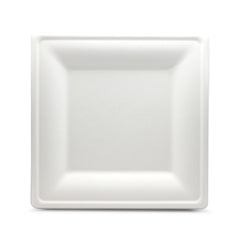 Fun® Sukkar Pulp White Square Plates 10x10in [10pcs x 1pkt]