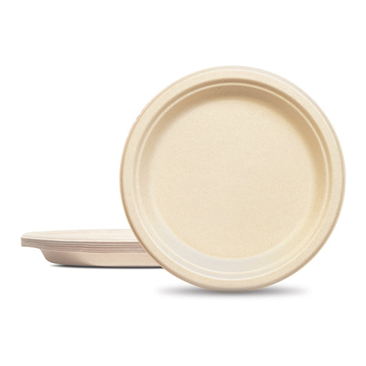 Fun® Sukkar Pulp Light Brown Plates 7in [10pcs x 1pkt]