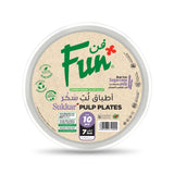 Fun® Biodegradable Moulded Fibre White Plate 10in [10pcs x 1pkt]