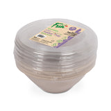 Fun® Biodegradable Moulded-Fibre Bowl w/Lid - 40oz [P:10pcsx1pkt]