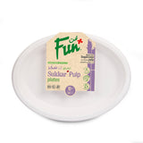 Fun® Biodegradable Moulded-Fibre Oval Plate 10in Pack of 10