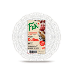 Fun Round White Paper Doilies Ø7.5in [250pcs x 1pkt]