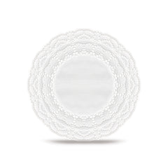 Fun Round White Paper Doilies Ø7.5in [250pcs x 1pkt]