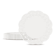 Fun Round White Paper Doilies Ø10.5in [250pcs x 1pkt]
