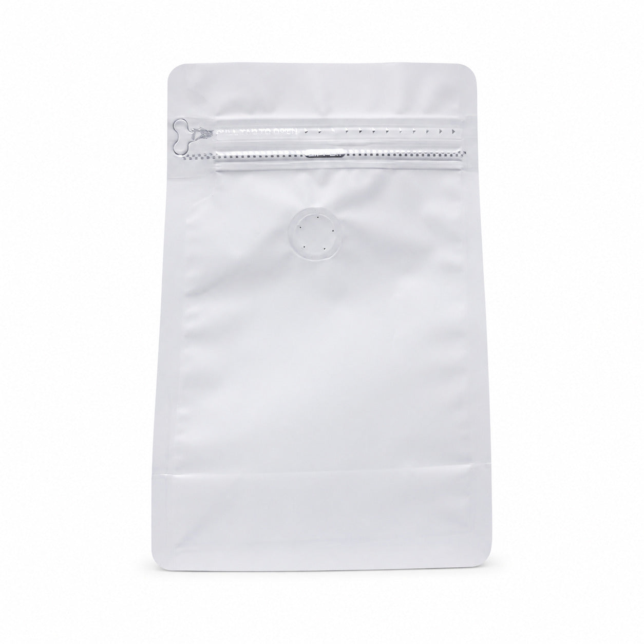 Fun White Stand-Up Coffee Bag with Valve and Zipper 250 ml [50pcs × 1bag]