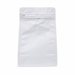 Fun White Stand-Up Coffee Bag with Valve and Zipper 250 ml [50pcs × 1bag]