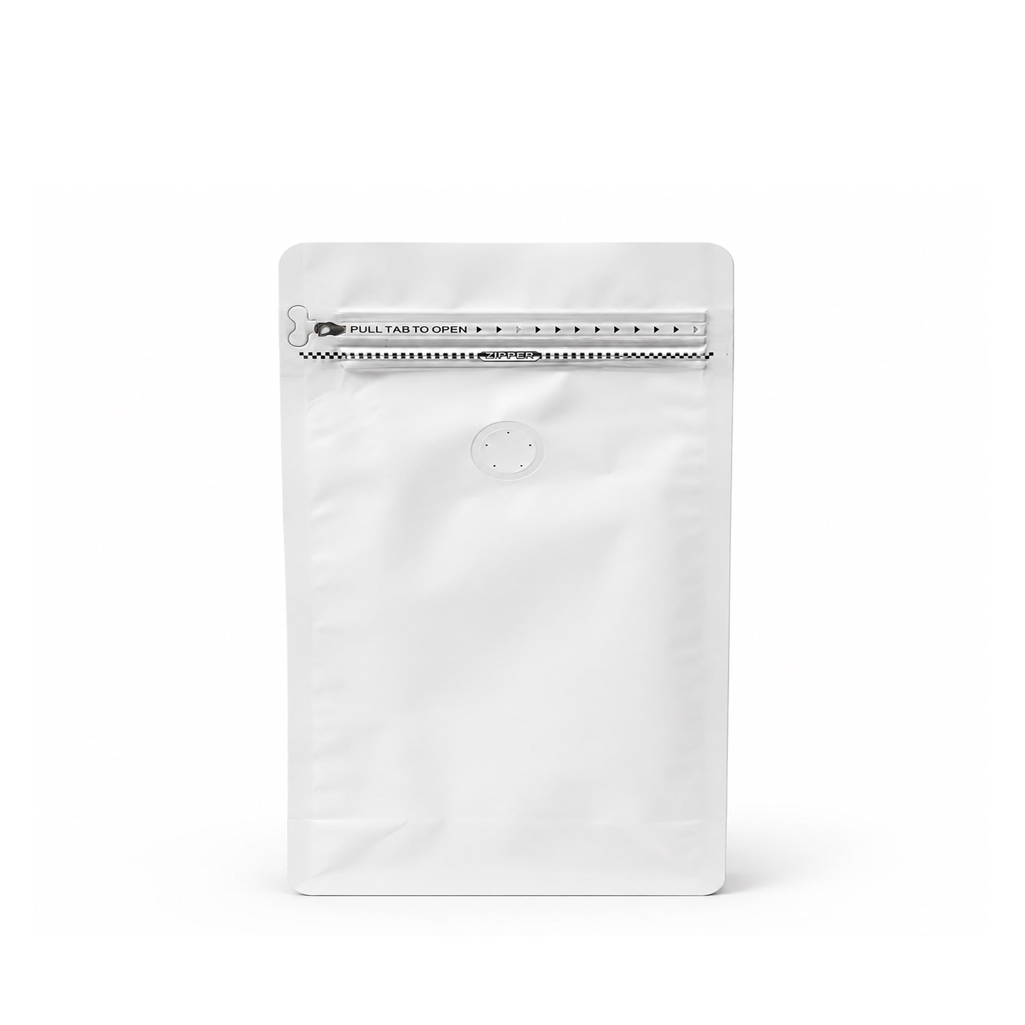 Fun White Stand-Up Coffee Bag with Valve and Zipper 250 ml [50pcs × 1bag]
