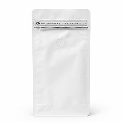 Fun White Stand-Up Coffee Bag with Valve and Zipper 500 ml [50pcs × 1bag]