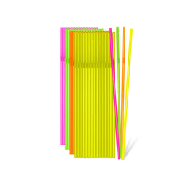 Fun Flexible Assorted Colors Straws 4x277mm [225pcs x 1pkt]