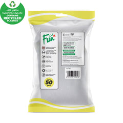 Fun Plastic White Forks 6.5in [50pcs x 1pkt] - CRP