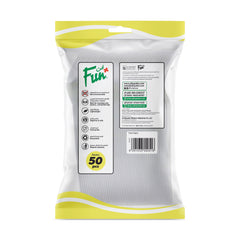 Fun® Plastic White Forks 6.5in [50pcs x 1pkt]