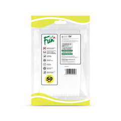 Fun Plastic White Knives 6.5in [50pcs x 1pkt]