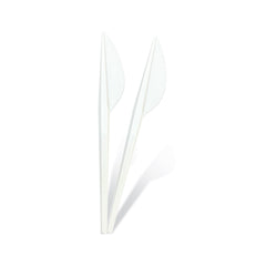 Fun Plastic White Knives 6.5in [50pcs x 1pkt]