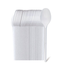 Fun® Plastic White Plastic Spoons 6.5in [50pcs x 1pkt]
