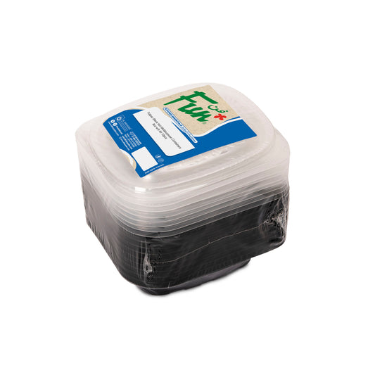 Fun® Hot Multipurpose Black Containers 8oz with Lids [10pcs x 1pkt]
