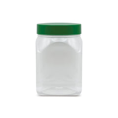 Fun® Multipurpose Square Jar 1000ml with Green Lids [1pc]