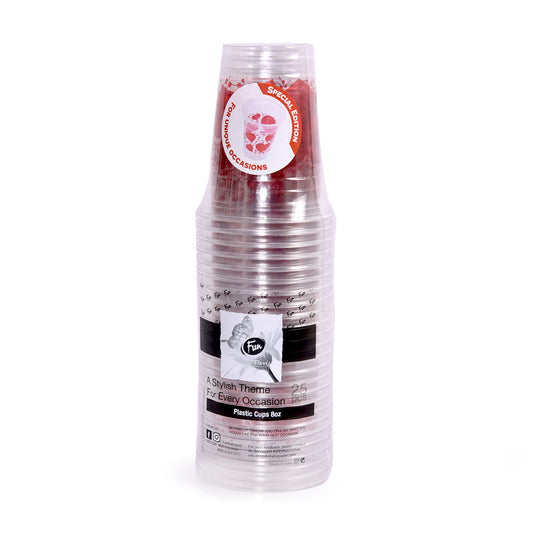 Clear Plastic Cups 8oz - Unique Occasions PET [P:25pcsx1pkt]