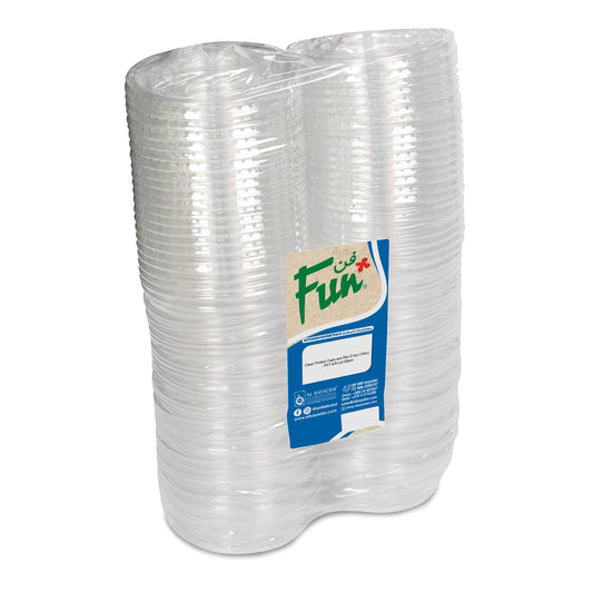 Fun® Plastic Clear Portion Cups 2.5oz with Lids [50pcs x 1pkt]