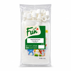 Fun Stand-Up Drink Pouch with Cap 200mL [10pcs x 1bag]