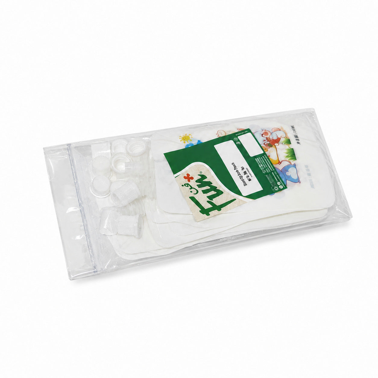 Fun Stand-Up Drink Pouch with Cap 200mL [10pcs x 1bag]