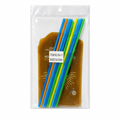 Fun Stand-Up Drink Pouch with Straw 12x20+4cm [10pcs x 1bag]