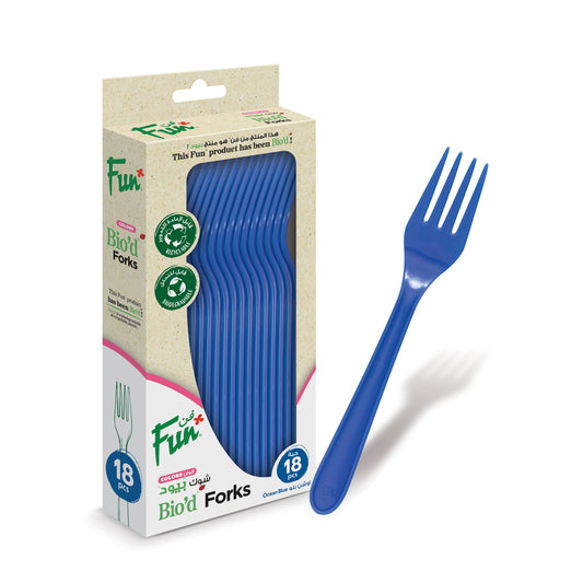 Fun® Bio'd Ocean Blue Forks [18pcs x 1pkt]