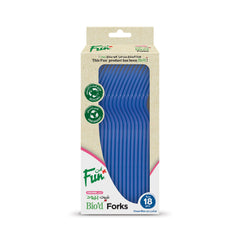 Fun Bio'd Ocean Blue Forks [18pcs x 1pkt]