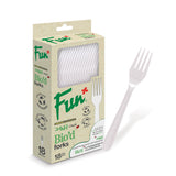 Fun® Bio'd Premium White Fork 6.8in [18pcsx1pkt]