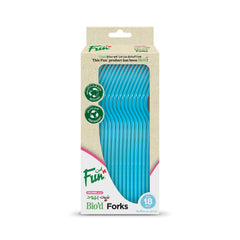Fun Bio'd Sky Blue Forks 6.8in [18pcs x 1pkt]